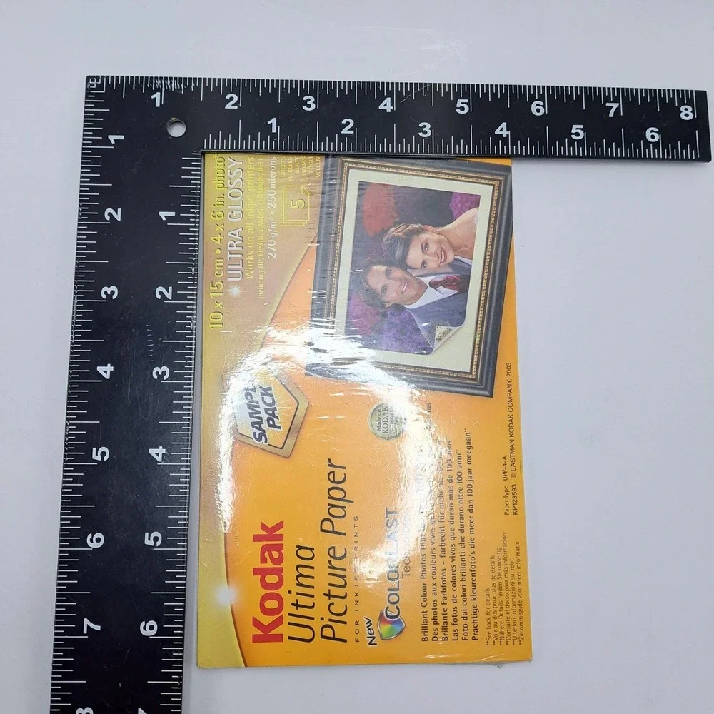 Kodak Ultima Inkjet Picture‎ Paper 4x6 Ultra Glossy 5 Sheets NOS Sealed 2003